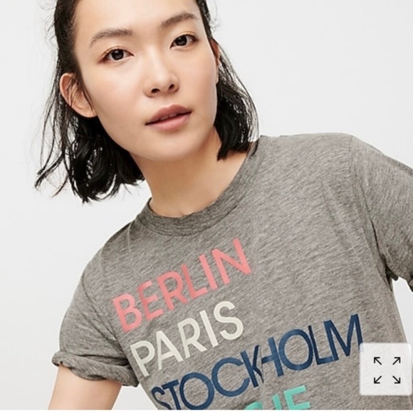 J Crew Europe Slub Cotton Graphic Tee - Picture 2 of 9